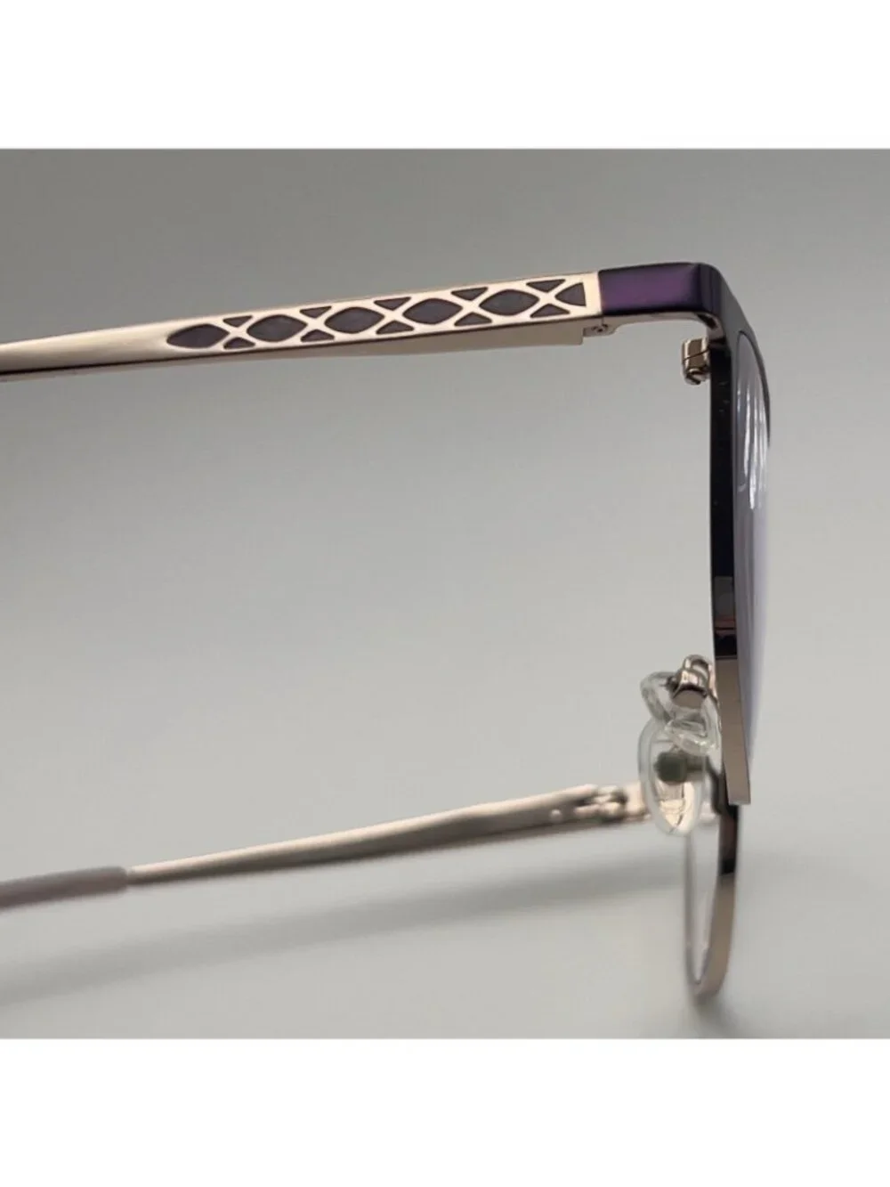 Ann Taylor ATP019 C02 Eyeglass Frames Luxury Petite Metal Purple Gold 48-16-130